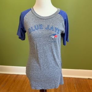 Blue Jays 3/4 sleeve. Women’s small. Kids XL.